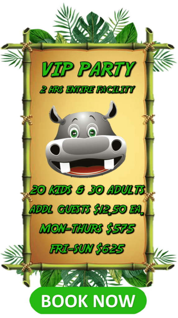 An image of a poster for a VIP party at a zoo.